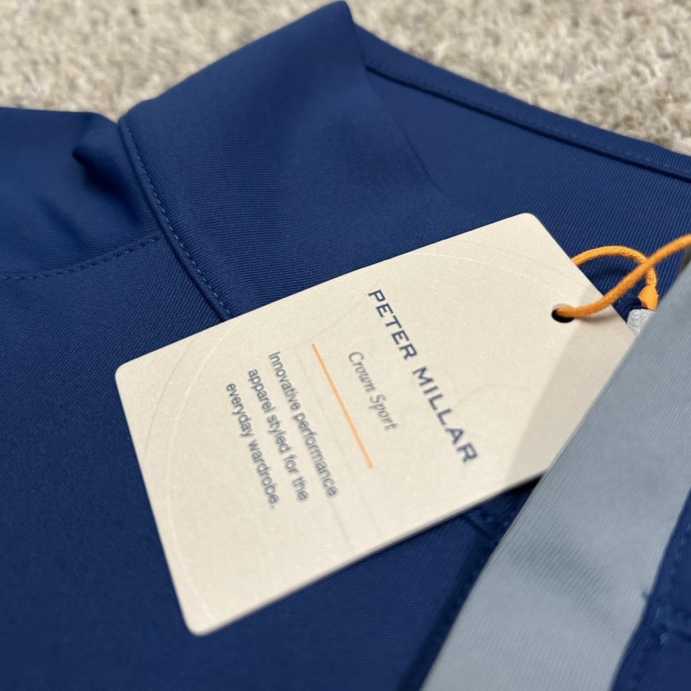 Peter Millar Forge Performance Quarter-Zip Blue P… - image 6